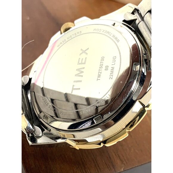 Timex Men's Watch TW2T50700 Quartz Blue Dial Two Tone Stainless Steel 44mm - Picture 6 of 13